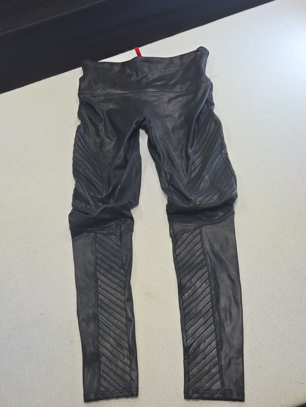 Spanx Faux Leather Moto Leggins